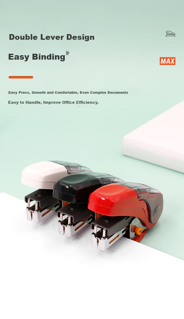 MAX HD-10NL Low-Effort Stapler for Students, Office, And Financial Use, Can Staple 2-20 Pages with Staple Remover, Compatible with No.10 Staples, Black 1