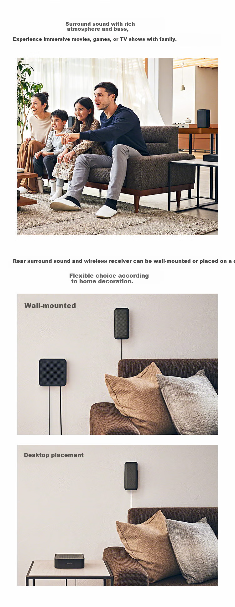 SONY HT-S40R 5.1 Physical Surround Sound Channel Dolby Audio Wireless Rear Surround Soundbar Home Theater TV Speaker Bluetooth 5