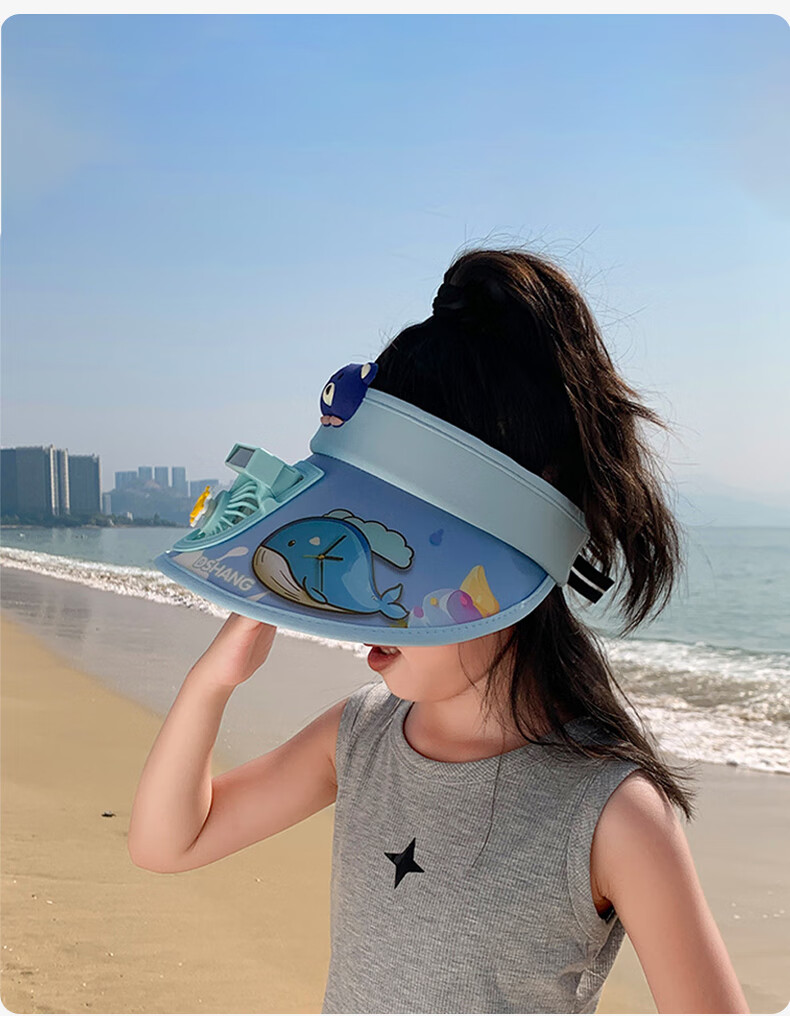 GLO-STORY Kids Sunshade Hat Unisex Color-Changing Breathable Sun Protection Cap Fluorescent Green 11