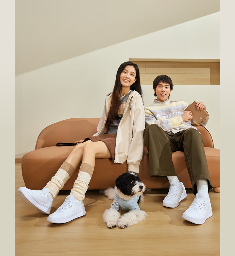 361° Women's Classic White Shoes for Autumn School Season Casual Board Shoes 682536622-1 6