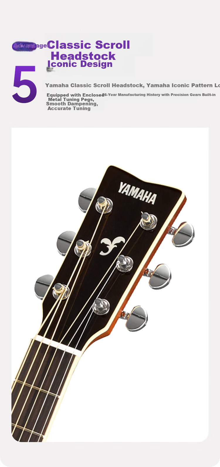 YAMAHA FGX830C Acoustic-Electric Solid Wood Top Guitar, Beginner Folk Guitar, Cutaway Guitar, 41-Inch Natural Wood Color 7