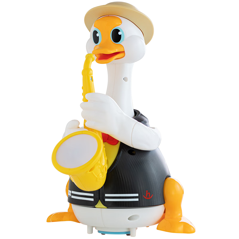 HUILE TOYS Saxe Swinging Goose Baby Toy Musical Early Education Crawling Practice First Birthday Gift Repetition Tongue Learning