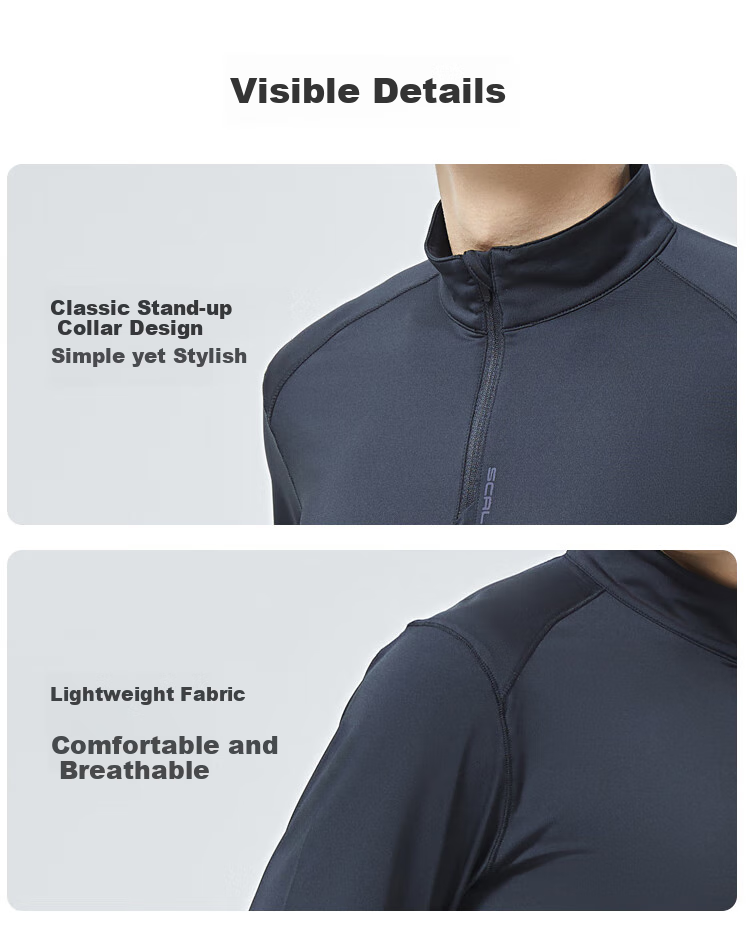 SCALER Quick-Dry Long Sleeve T-Shirt for Men And Women, Spring New Arrival, Outdoor Running Moisture-Wicking Breathable Elastic Inner Layer F4215556 9