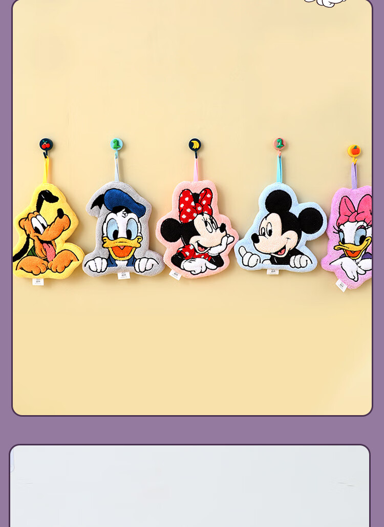 Dishini Quick-Drying Cute Hanging Hand Towel for Bathroom Kitchen, Children's Hand Wiping Cloth, Thickened Absorbent Mickey Mouse Sports Towel 1