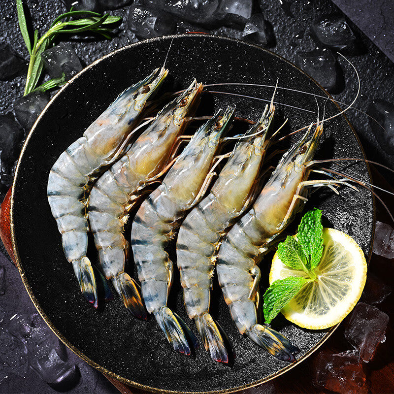 1号会员店（One's Member）泰国活冻黑虎虾 斑节对虾 海鲜水产 净重2斤（41-50只）