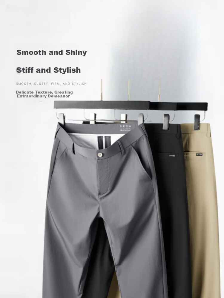 Ayoupang Luxury Plus Size Triple-Protection Dress Pants for Men, Loose-Fit, Oversized, Business Casual, Slim-Fit, High-Elastic Straight-Leg Trousers for Chubby Me 1