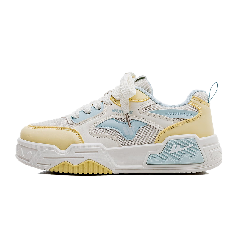 Huili Women's Low-Top Sneakers, Double Mesh Casual Shoes, Versatile Sports Shoes for Women WXY3590 Beige Blue 37