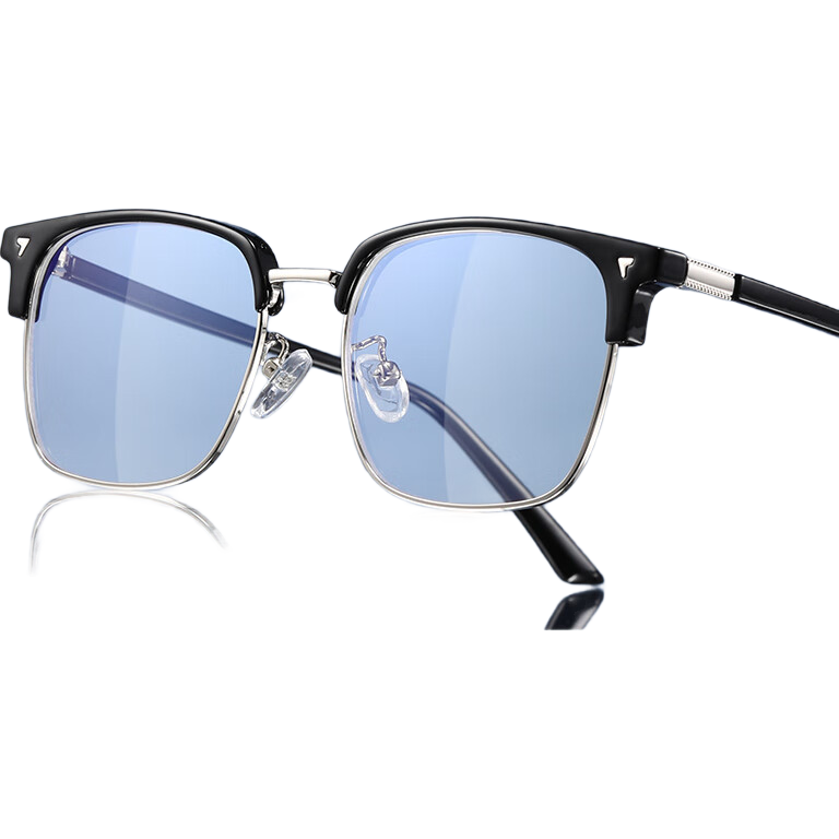 Fenchi Reading Glasses for Men, Ultra-Light Anti-Blue Light Fatigue-Resistant High-Definition Glasses, Black And Silver, 250 Degrees [Recommended for Ages 60-64]