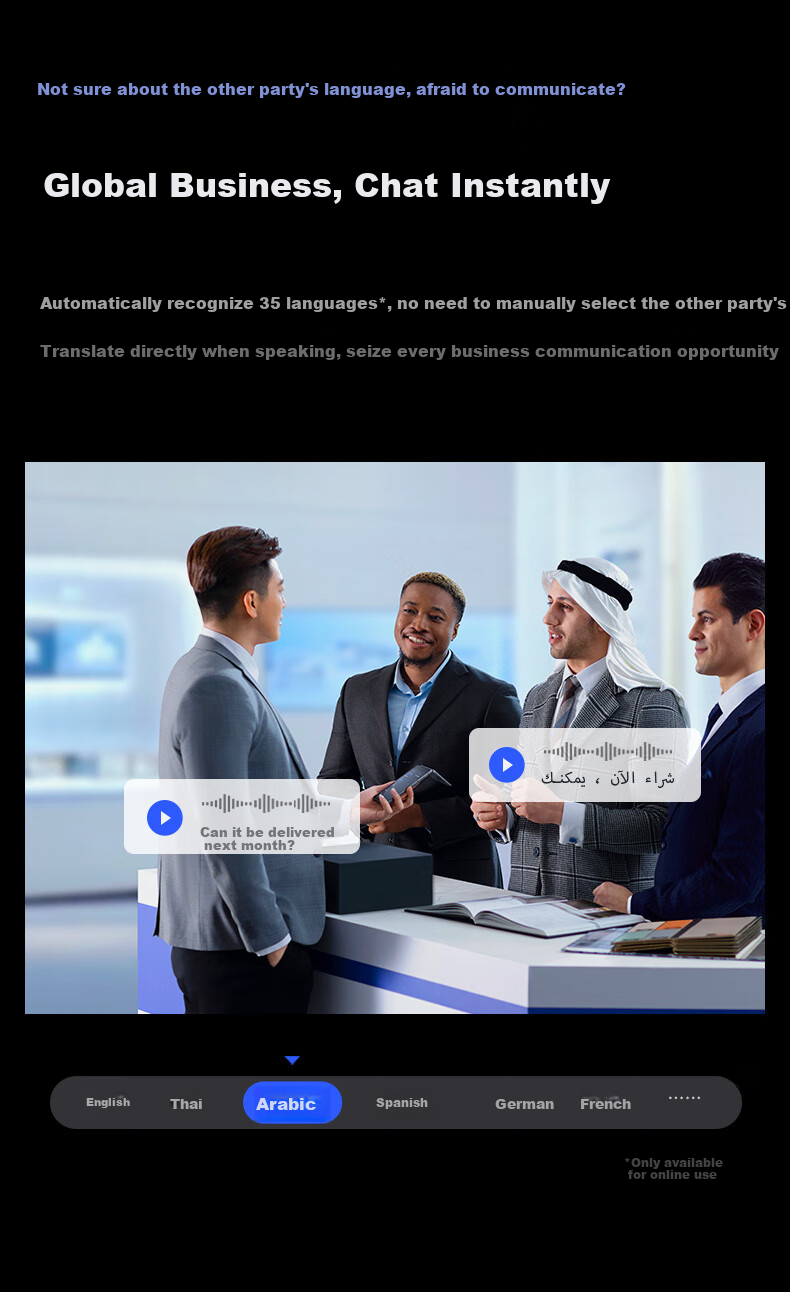 IFLYTEK Dual-Screen Translation Device 2.0, Multi-Language Offline Translator, Simultaneous Subtitle Translation, Industry Translation, Portable Real-Time Translation for Overseas Travel And Spoken Language Translatio 13