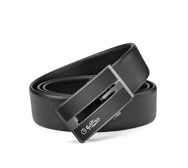 Goldlion Men's Leather Belt, Fashionable Automatic Buckle Waistband Gift Box, Birthday Present 2