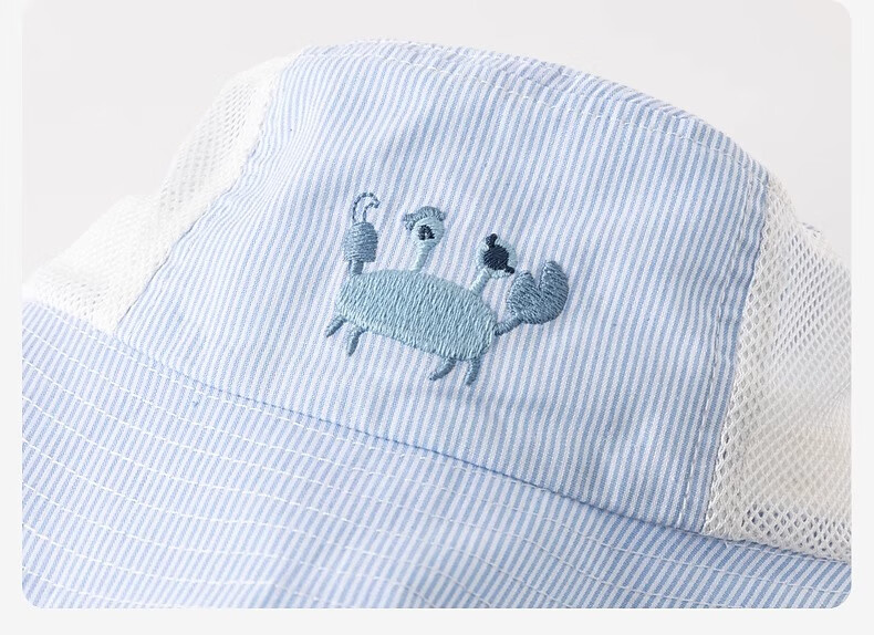 David Bella Kids Breathable Boys Striped Bucket Sun Hat Fisherman Cap 4