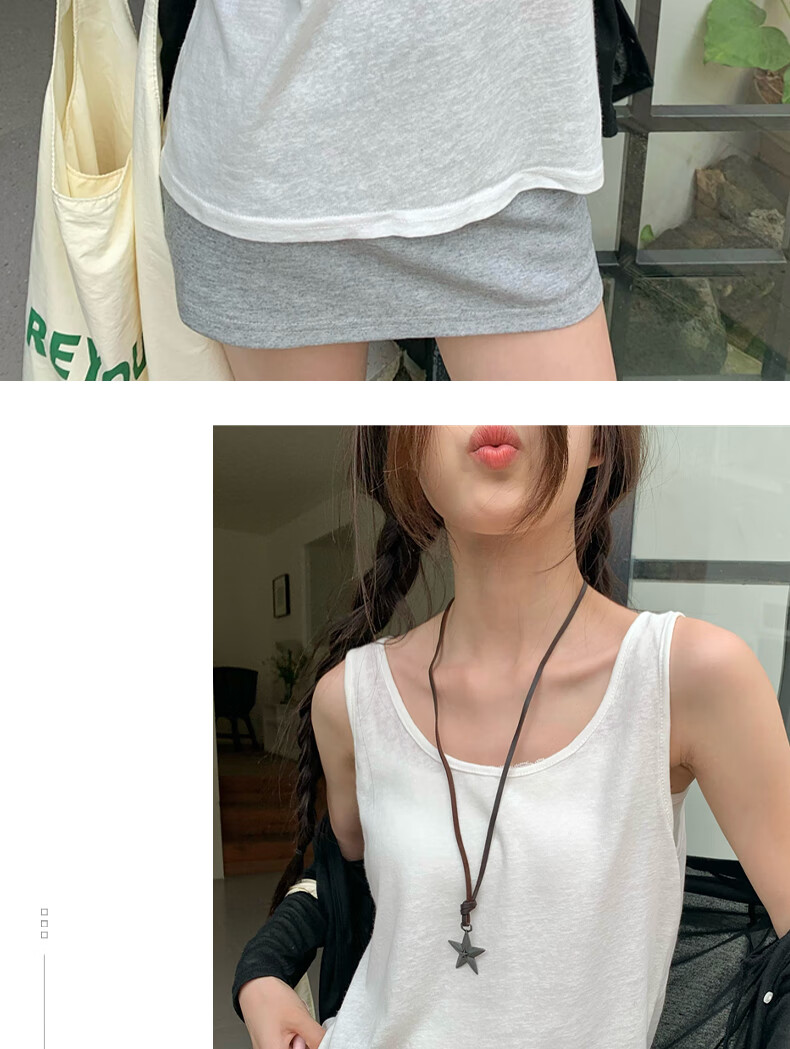 Free Style Snowflake Vest Women Sleeveless Cotton Tank Top Summer New Solid Color Basic Sleepwear Outerwear 11