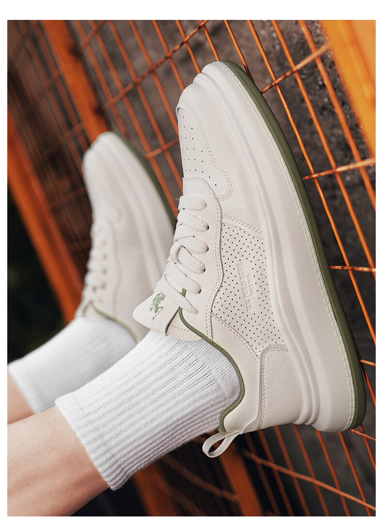 U.S. POLO ASSN. Men's Shoes, Spring And Summer New Style Breathable White Sneakers, Outdoor Casual Shoes for Men, Soft-Soled Lightweight Skateboard Shoes for Me 19