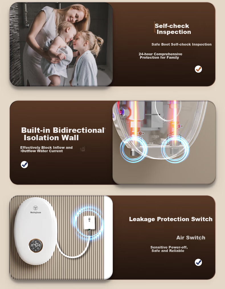 Westinghouse [Xiaobaiyulan] Instant Electric Water Heater, [On-Site Installation], 6500W Ultra-Thin Kitchen Treasure, Constant Temperature Rapid Heating, Rental Apartment Electric Hot Water Faucet DSKH65331 20