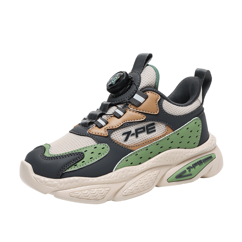 7-PE Boys' Shoes, 2026 Spring New Style, Youth Mesh Breathable, Boys' Lightweight Soft-Soled Casual Children's Sneakers