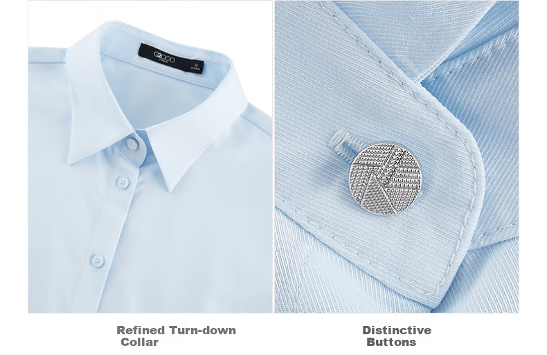 G2000 Modal Stretch Women's Comfortable Skin-Friendly Spring Summer Office Long Sleeve Shirt Ice Blue 34 10