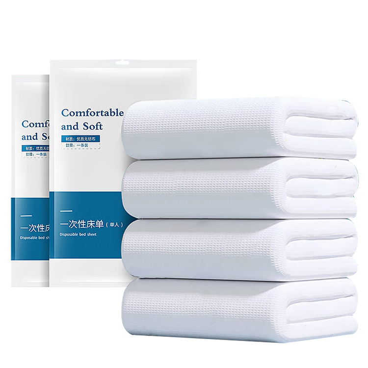 LOHAS Travel Disposable Bedding Set 3-Piece Single Quilt Cover Bed Sheet Pillowcase for Train Sleeper Hotel Bedding