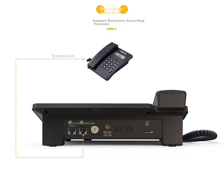 Newmine HL2008TSD-2094 (R) 16GB Recording Telephone, Landline Phone, Automatic Recording, Auto Answering, One-Key Dialing 6