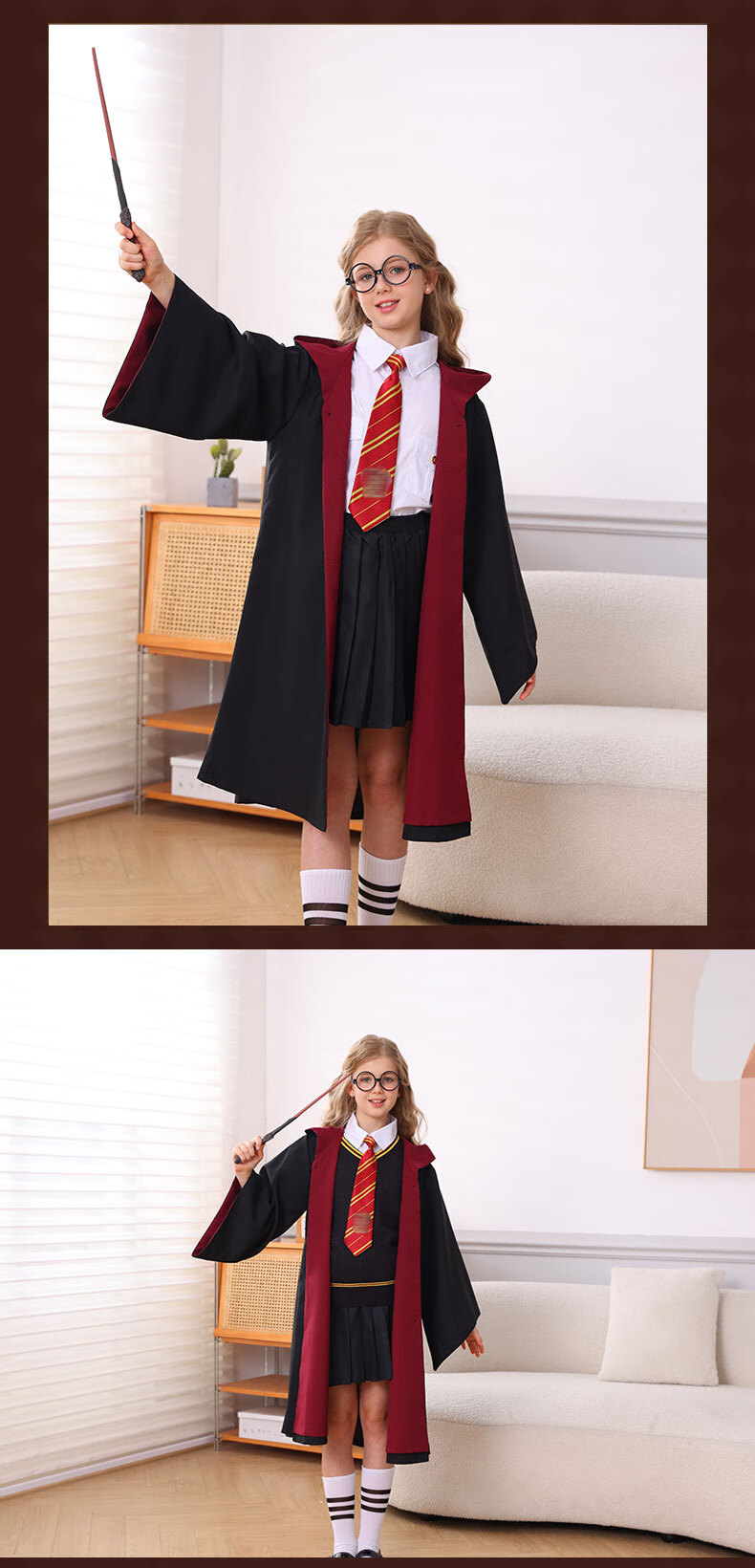 Xiong Liuwan Harry Potter Magic Robe Cosplay Children's Academy Role Play Single Robe (Unisex Gift Included) 160 5