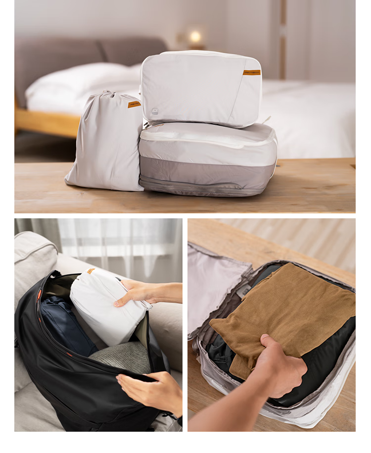 PGYTECH Clothes Storage Bags, Underwear And Shoe Organizer, Luggage Sorting Pouches, Travel And Business Trip Suitcase Organizer Bags, Dirty Clothes Separation Dust-Proof Bags, Three-Piece Set 7