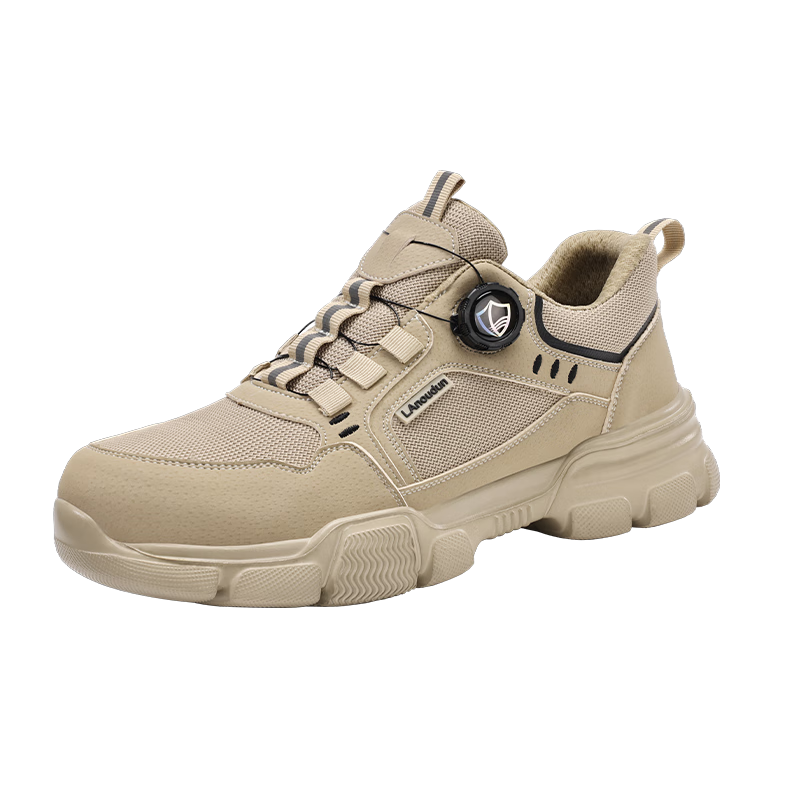 BlueOwlShield Men's Lightweight Comfortable Safety Work Shoes Steel Toe Anti-Puncture Soft Sole D266-1 Size 42