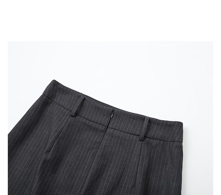 Dme [Office Attire] Autumn Elegant Style High-Waisted Lace Trim Back Center Zipper Straight-Leg Women's Skirt 5