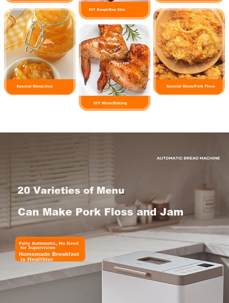 ACA Home Fully Automatic Bread Maker, Dough Kneader And Mixer, Breakfast Machine with Large Capacity, Smart Seasoning Dispenser, Pressed Aluminum Inner Pot, T5 15