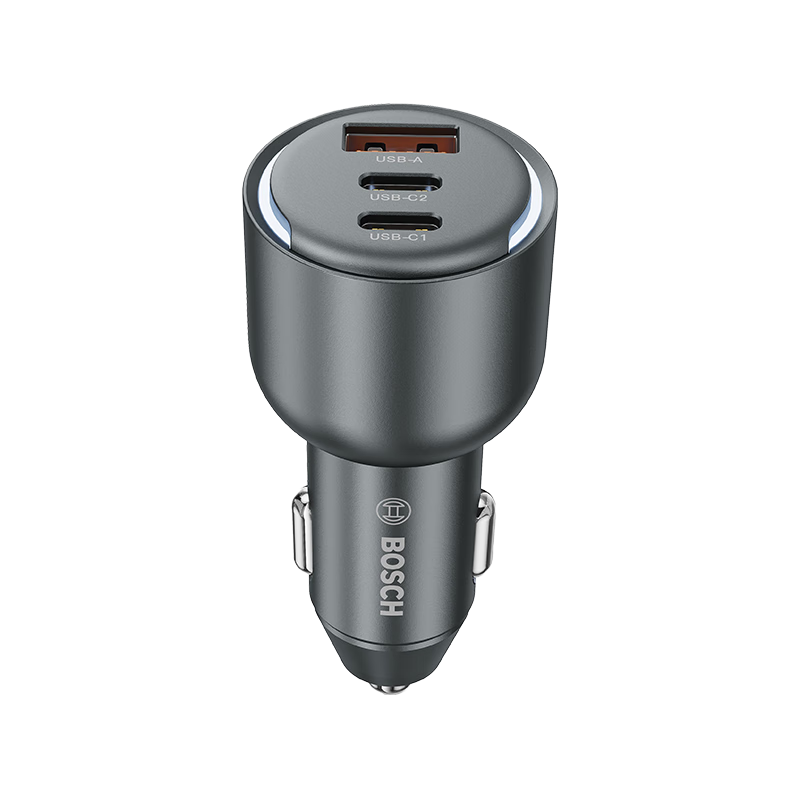 BOSCH SC580 Car Charger Super Fast Charging Cigarette Lighter Adapter Triple USB Car Charger Super Fast Car Charging Head