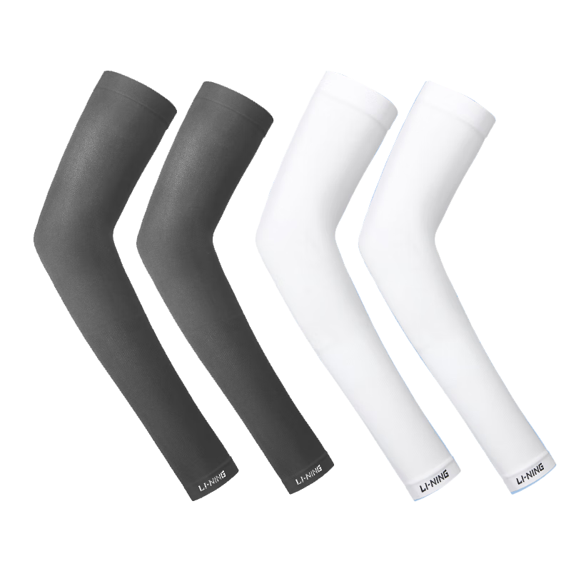 Li-Ning Ice Sleeves [Set of Four], Sun Protection Arm Sleeves for Men And Women, Ice Silk Arm Covers, UV Protection, Cool Sleeves for Cycling Arm Guards