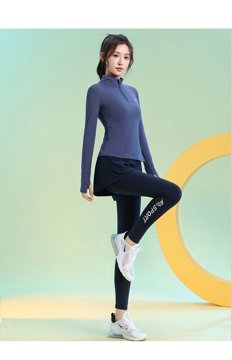 Baisirong Professional Outdoor Morning Running Casual Breathable Quick-Dry Fitness Training Women's Marathon Running Sports Set 12
