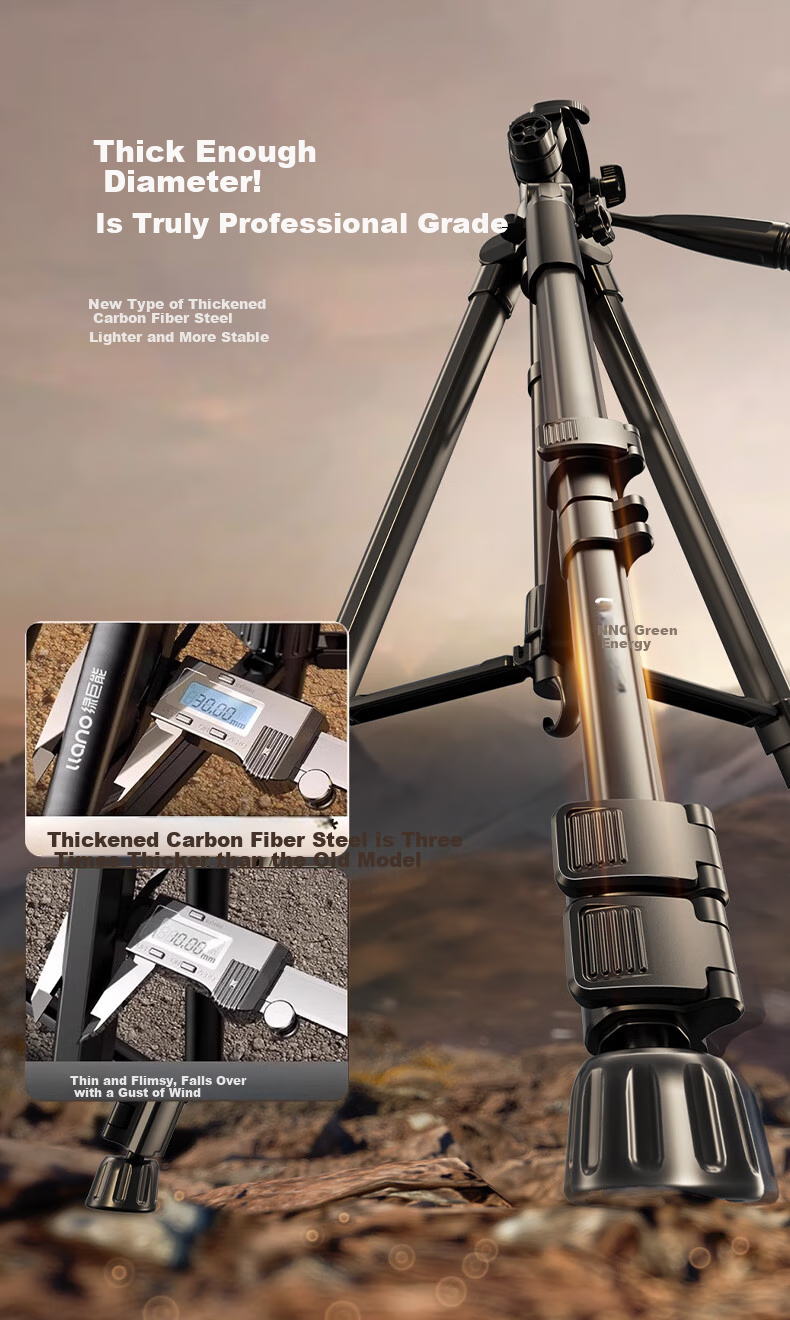 Llano Camera Tripod for DSLR, Mirrorless, Smartphone And Action Cameras Professional Grade Support Suitable for DJI Pocket 3, Fuji, Nikon, Sony Anti-Shake Shooting Tripod Portable Live Streaming 3