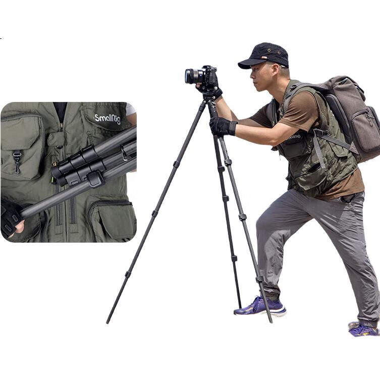 Штатив SmallRig 4059 AP-20 из углеродного волокна для камеры и DSLR, портативный штатив-кардан для путешествий, легкий штатив серии Hidden
