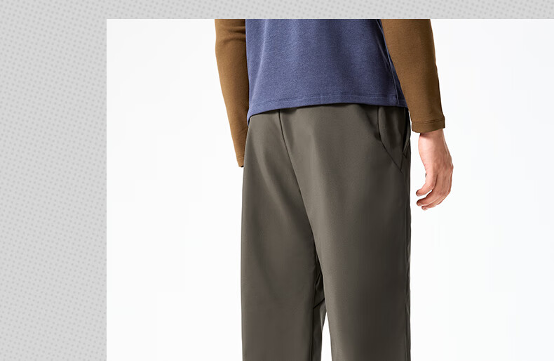 361° Men's Autumn Winter Sports Outdoor Running Water-Repellent Fleece Lined Straight Pants 652544708D-2 35