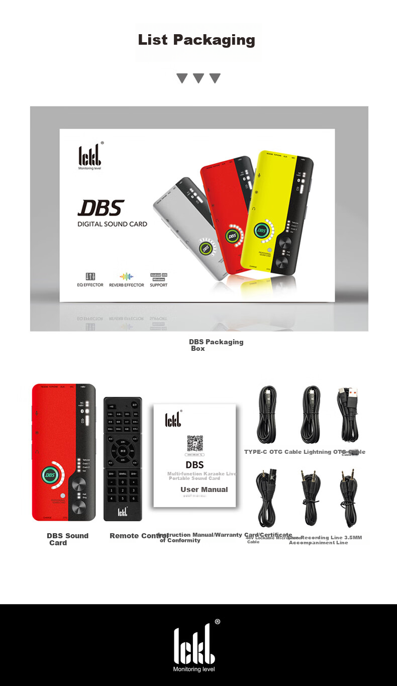 Ickb DBS Sound Card Turin Condenser Microphone Kit for Mobile Phone Live Streaming, Computer, Douyin, Kuaishou, Universal Live Streaming, Singing, Quanmin K Song Recording, Live Streaming Equipment Complete Set Microphone 10