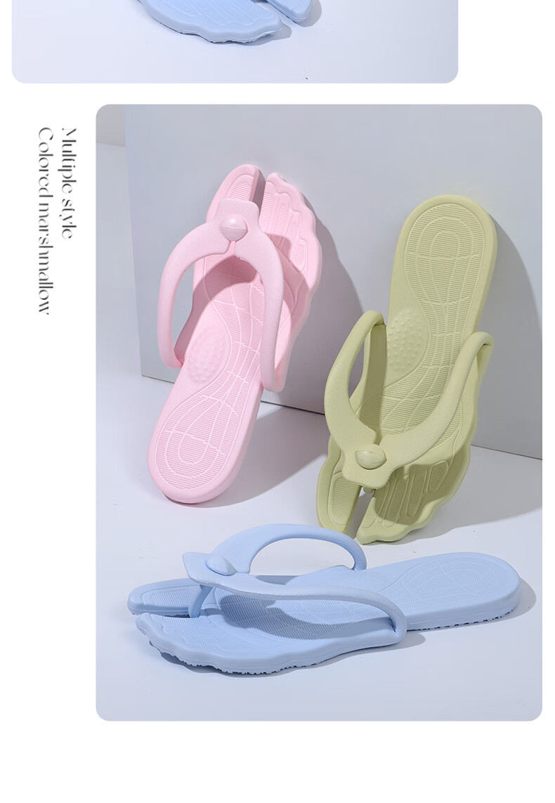 Grace Foldable Travel Slippers, Portable Summer Shower Non-Slip Flip-Flops for Women And Men, Breathable Sandals, Light Blue, Size 42-43 11