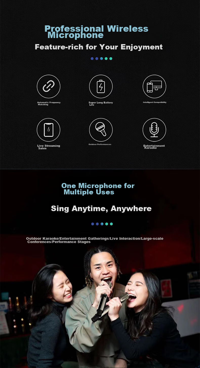 Ickb So8 Sixth Generation Sound Card CQA3317 Wireless Microphone Monitoring Headset Set, Mobile Phone Live Streaming Computer Universal Host Singing Karaoke Recording Live Broadcast Equipment Complete Set One-To 9