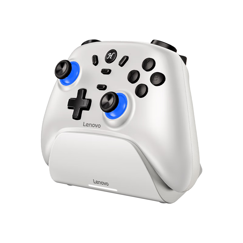 Lenovo S07 Wireless Bluetooth Game Controller Switch 2 Compatible Xbox Wired PC Mobile NS Steam Controller with Charging Dock Dual-Shot Qingjing Mingmo Yuanxu Zhuyu White