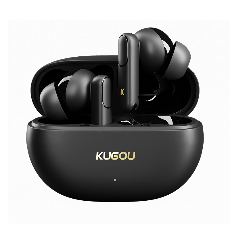 KUGOU [Premium Sound Quality + Powerful Quad-Mic Active Noise Cancellation] Bluetooth 6.0 In-Ear Wireless Earphones Low Latency Pro Music Gaming Long Battery Life Compatible with Huawei Xiaomi M7