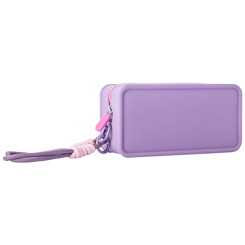 Jordan & Judy Silicone Travel Bag, Contrasting Color New Large Capacity Cosmetic Bag, Portable Handheld Storage Toiletry Bag, Purple, Medium Size
