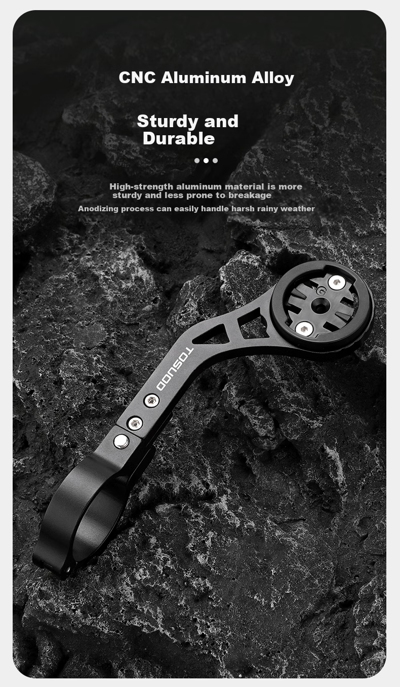 Tasiduizhang Mountain Bike Computer Mount, Aluminum Alloy Extension Bracket, Bike Light, Action Camera, Extended Base Accessory 6