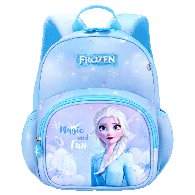 Disney Kindergarten Backpack for Girls 3-6 Years Old Ultra-Light Breathable Large Capacity Water-Resistant Non-Slip Frozen Kids Shoulder Bag
