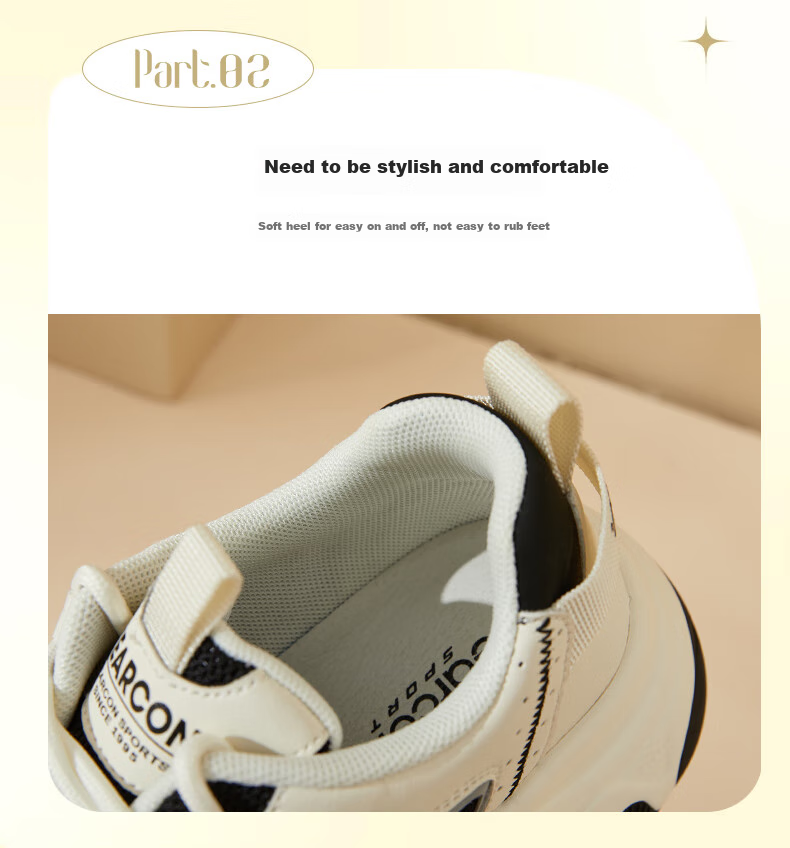 Yierkang Women's Shoes, Spring And Summer Thick-Soled Dad Shoes, Versatile Panda Shoes, Soft-Soled Comfortable Outdoor Casual Sneakers 6