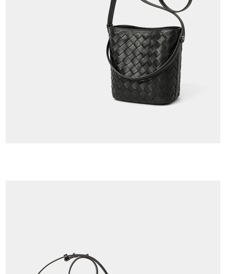 Viney Leather Handbag for Women, Woven Bucket Bag, Light Luxury Crossbody Shoulder Bag, Practical Birthday And Mother's Day Gift for Mom 14