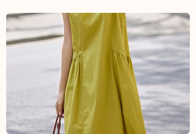 Dme [Fresh Style] Summer Comfortable Cotton Jersey Round Neck Sleeveless Vest Dress, Loose Waist with Split Line Women's Dress 2