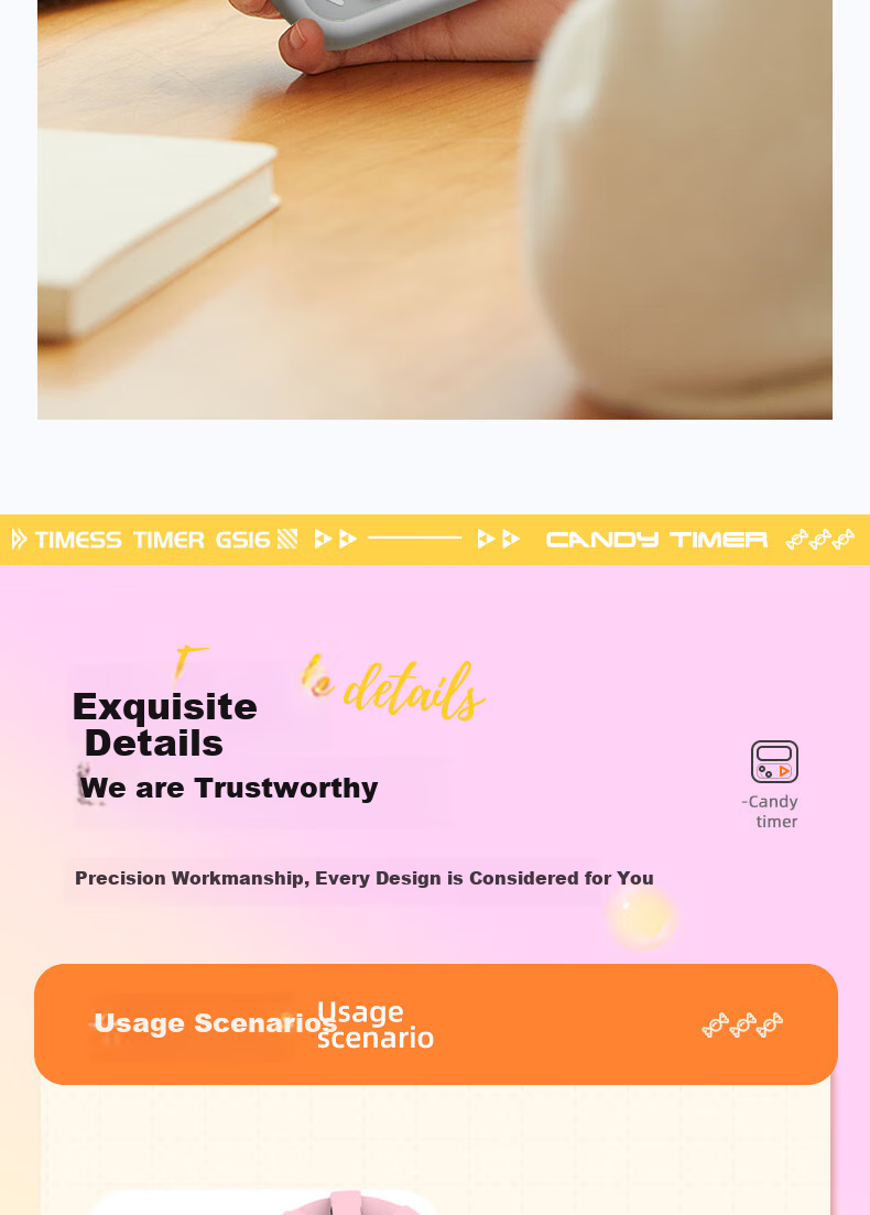 Timess X Disney Collaboration Visual Timer, Kitchen Cooking Timer, Student Dopamine Time Management Device, Back-To Gift 12