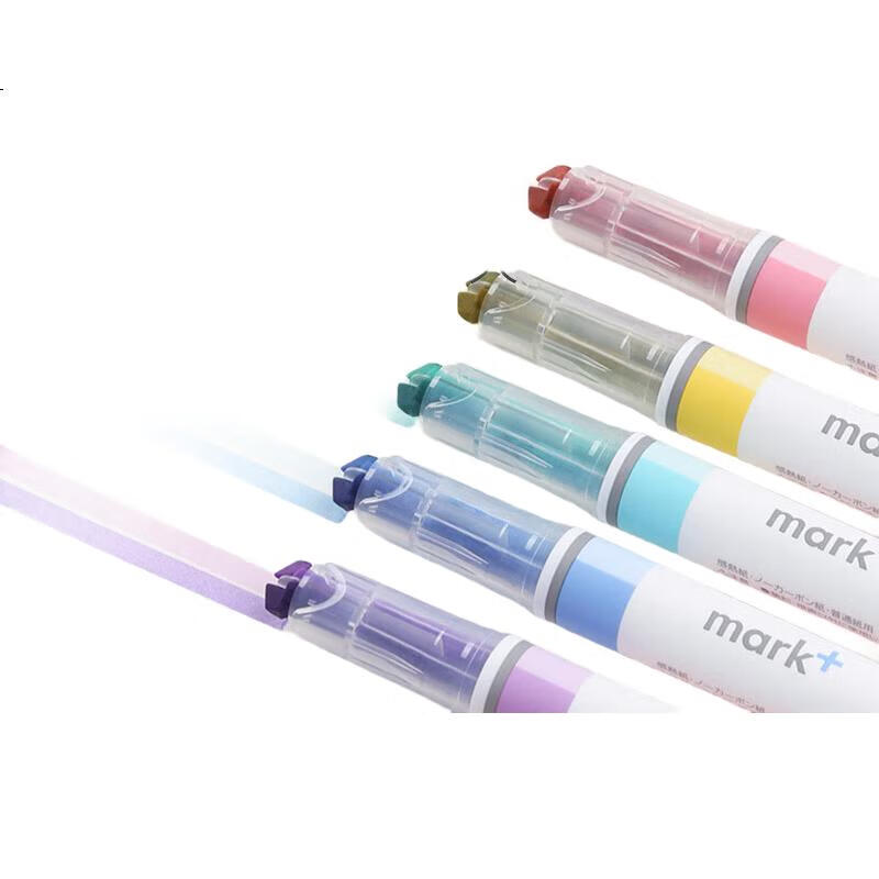 Маркер-текстовыделитель KOKUYO Mark+ Dual-Head, розовый, PM-MT100P