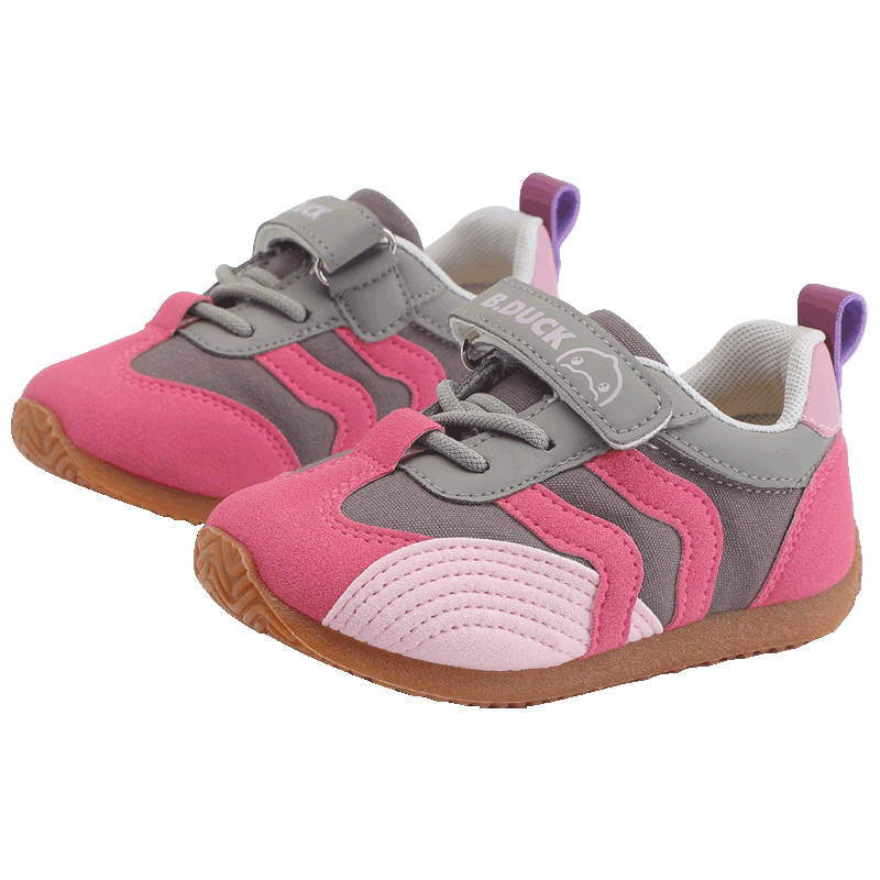 B.Duck Little Yellow Duck Kids Toddler Shoes Boys Girls Sports Shoes Baby Fashion Trainer 6949 Gray Rose Red Size 26