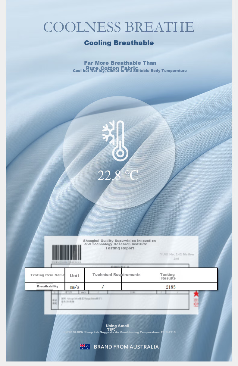 AusGolden M Series Blade Summer Cooling Quilt Anti-Mite Antibacterial Baby Grade A Washable Machine Washable Air Conditioning Quilt 200*230cm 9