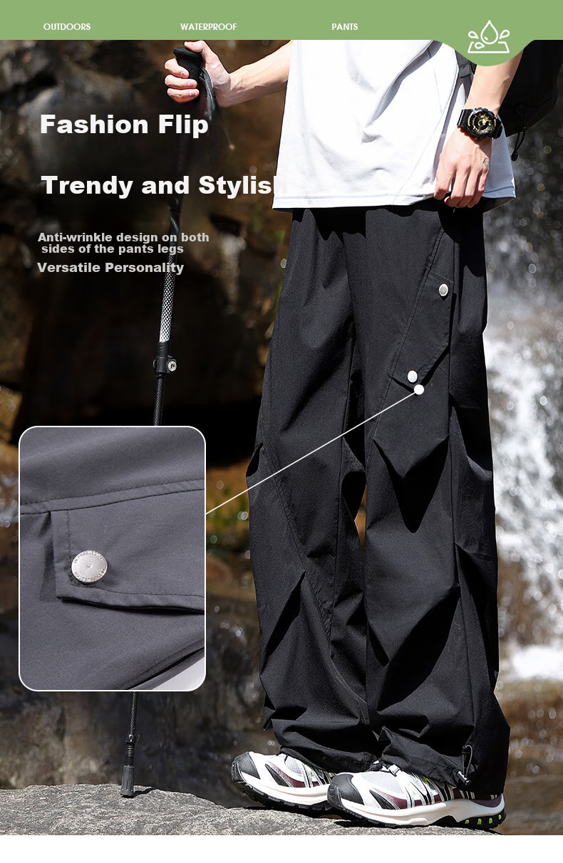 MMOPTOP Outdoor Ice Silk Cargo Pants, Summer Men's Cool-Feeling Water-Repellent Hiking Casual Pants, MXXK27 Off-White XL 3