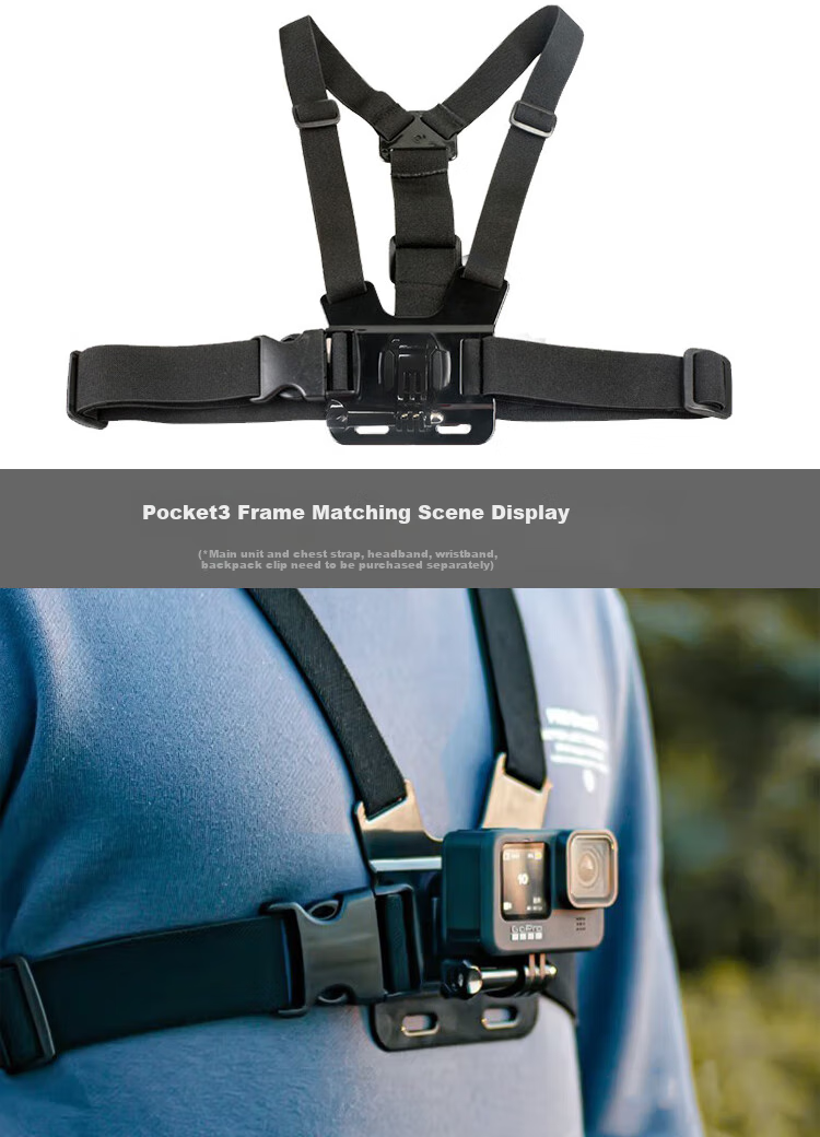 Earlymen Chest Strap for DJI Action 5 Pro, Insta360 Ace Pro 2, GoPro 3s, GoPro 13 And Other Action Cameras for Live Streaming, Cycling, Skiing, Surfing, And Selfie Photography 6